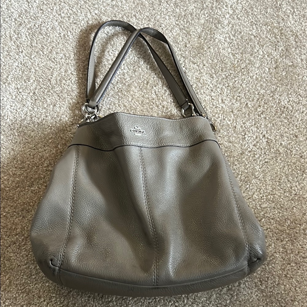 Coach Gray Leather Women's Bag